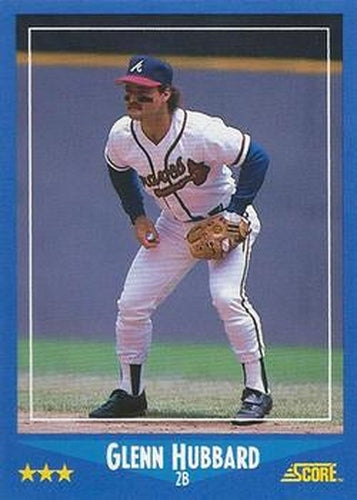 #111 Glenn Hubbard - Atlanta Braves - 1988 Score Baseball