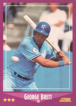 #11 George Brett - Kansas City Royals - 1988 Score Baseball