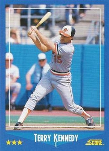 #123 Terry Kennedy - Baltimore Orioles - 1988 Score Baseball
