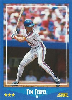 #128 Tim Teufel - New York Mets - 1988 Score Baseball