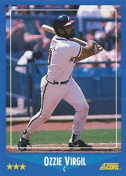 #129 Ozzie Virgil - Atlanta Braves - 1988 Score Baseball