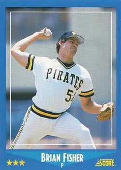 #130 Brian Fisher - Pittsburgh Pirates - 1988 Score Baseball