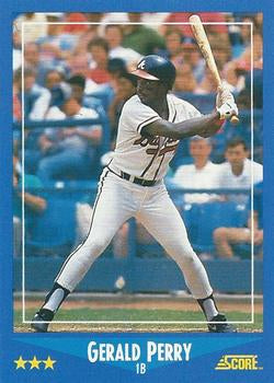 #136 Gerald Perry - Atlanta Braves - 1988 Score Baseball