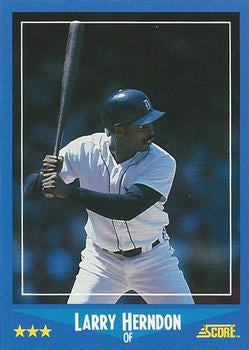 #138 Larry Herndon - Detroit Tigers - 1988 Score Baseball