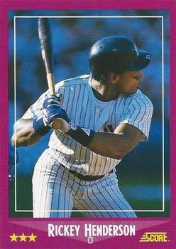 #13 Rickey Henderson - New York Yankees - 1988 Score Baseball