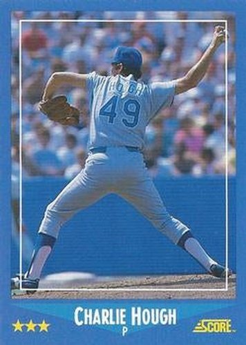 #140 Charlie Hough - Texas Rangers - 1988 Score Baseball