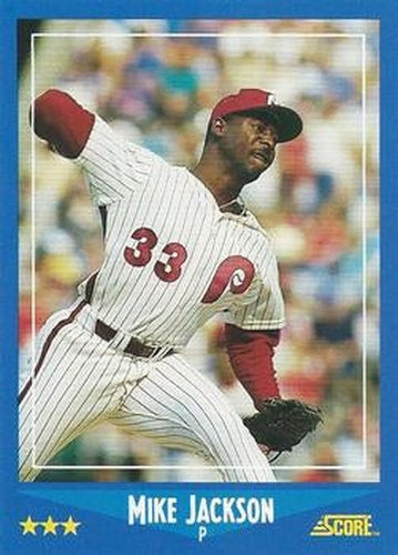 #144 Mike Jackson - Philadelphia Phillies - 1988 Score Baseball