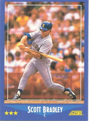 #151 Scott Bradley - Seattle Mariners - 1988 Score Baseball