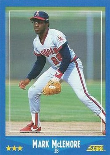 #152 Mark McLemore - California Angels - 1988 Score Baseball