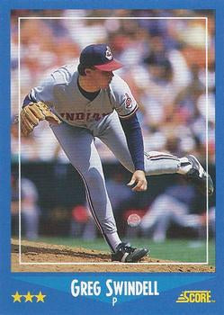 #154 Greg Swindell - Cleveland Indians - 1988 Score Baseball