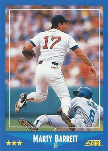 #155 Marty Barrett - Boston Red Sox - 1988 Score Baseball