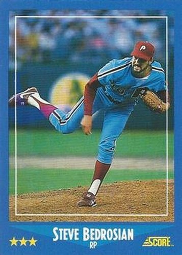 #161 Steve Bedrosian - Philadelphia Phillies - 1988 Score Baseball