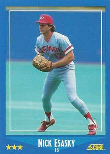 #163 Nick Esasky - Cincinnati Reds - 1988 Score Baseball