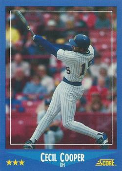 #169 Cecil Cooper - Milwaukee Brewers - 1988 Score Baseball