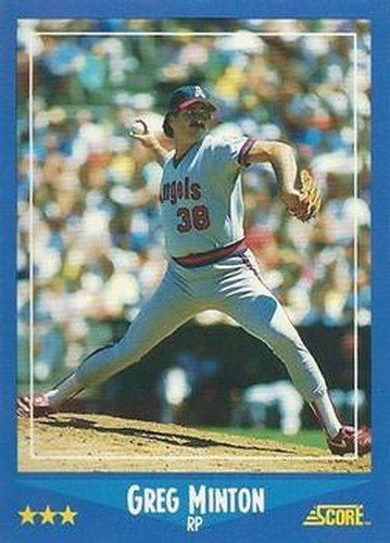 #176 Greg Minton - California Angels - 1988 Score Baseball