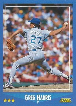 #179 Greg Harris - Texas Rangers - 1988 Score Baseball