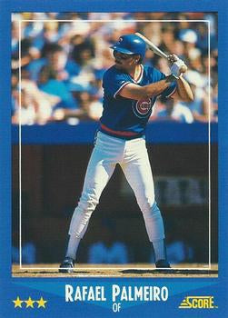#186 Rafael Palmeiro - Chicago Cubs - 1988 Score Baseball