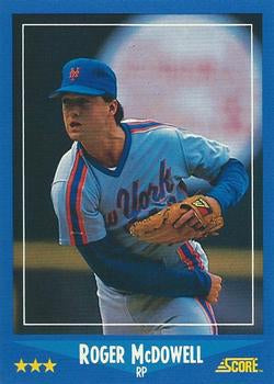#188 Roger McDowell - New York Mets - 1988 Score Baseball