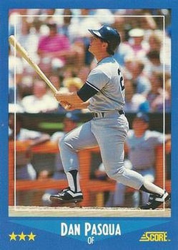 #196 Dan Pasqua - New York Yankees - 1988 Score Baseball
