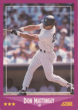 #1 Don Mattingly - New York Yankees - 1988 Score Baseball