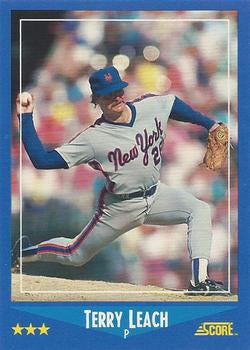 #203 Terry Leach - New York Mets - 1988 Score Baseball