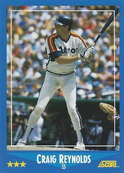 #207 Craig Reynolds - Houston Astros - 1988 Score Baseball