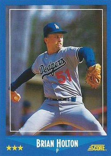 #208 Brian Holton - Los Angeles Dodgers - 1988 Score Baseball