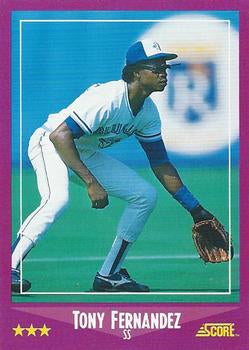 #20 Tony Fernandez - Toronto Blue Jays - 1988 Score Baseball