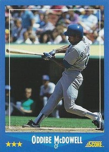 #215 Oddibe McDowell - Texas Rangers - 1988 Score Baseball