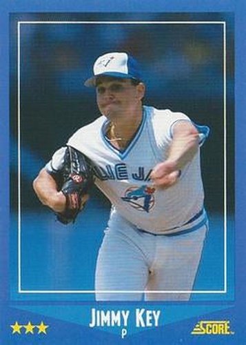 #216 Jimmy Key - Toronto Blue Jays - 1988 Score Baseball