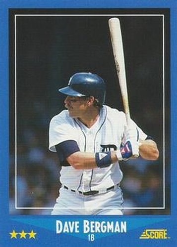 #217 Dave Bergman - Detroit Tigers - 1988 Score Baseball