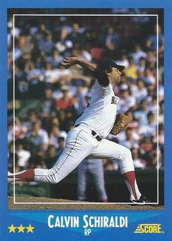 #218 Calvin Schiraldi - Boston Red Sox - 1988 Score Baseball