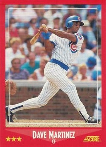 #223 Dave Martinez - Chicago Cubs - 1988 Score Baseball