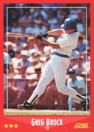 #234 Greg Brock - Milwaukee Brewers - 1988 Score Baseball