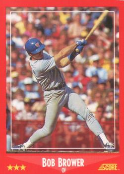 #236 Bob Brower - Texas Rangers - 1988 Score Baseball