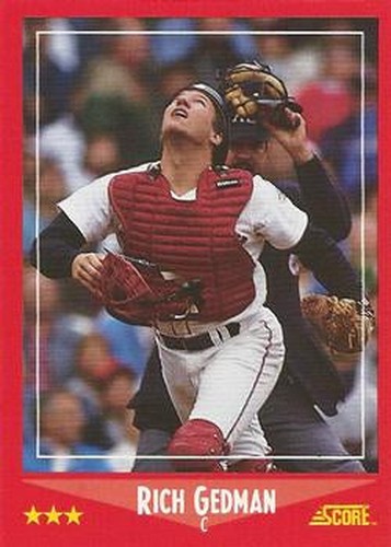 #241 Rich Gedman - Boston Red Sox - 1988 Score Baseball