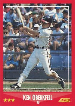 #245 Ken Oberkfell - Atlanta Braves - 1988 Score Baseball