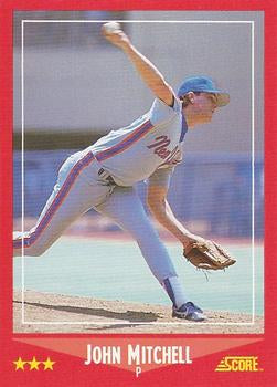#249 John Mitchell - New York Mets - 1988 Score Baseball