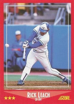 #257 Rick Leach - Toronto Blue Jays - 1988 Score Baseball