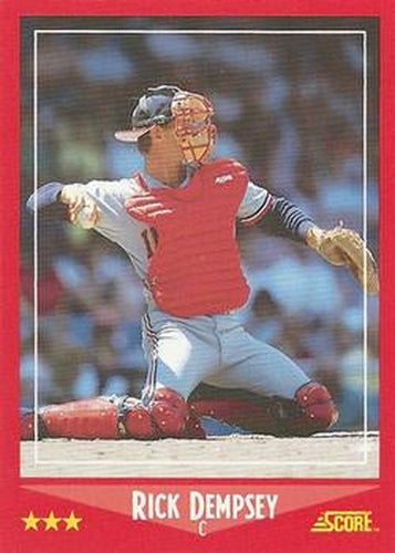 #262 Rick Dempsey - Cleveland Indians - 1988 Score Baseball