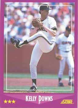#27 Kelly Downs - San Francisco Giants - 1988 Score Baseball