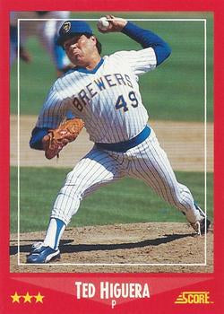 #280 Ted Higuera - Milwaukee Brewers - 1988 Score Baseball
