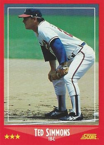 #285 Ted Simmons - Atlanta Braves - 1988 Score Baseball