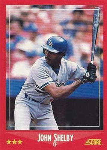 #286 John Shelby - Los Angeles Dodgers - 1988 Score Baseball