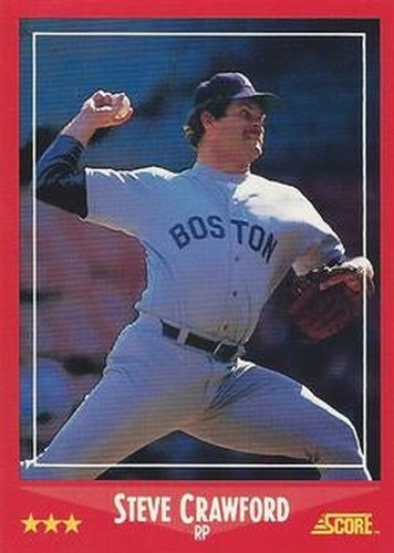 #289 Steve Crawford - Boston Red Sox - 1988 Score Baseball