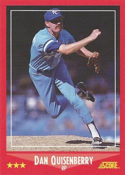 #290 Dan Quisenberry - Kansas City Royals - 1988 Score Baseball