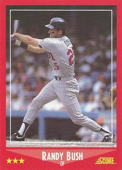 #292 Randy Bush - Minnesota Twins - 1988 Score Baseball