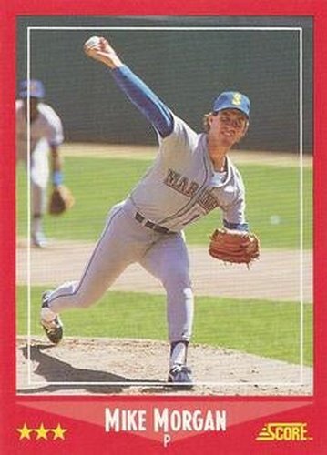 #295 Mike Morgan - Seattle Mariners - 1988 Score Baseball