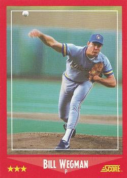 #296 Bill Wegman - Milwaukee Brewers - 1988 Score Baseball