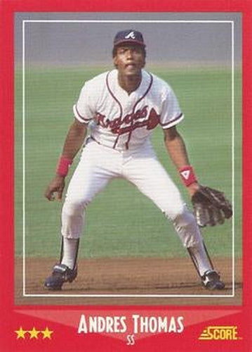 #299 Andres Thomas - Atlanta Braves - 1988 Score Baseball
